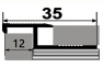 Профіль ПЛ-210 10 мм. Сходинковий  рифлений.  0