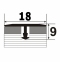 Профиль ПЛ 207  Т-образный 18мм ( прямой )  2