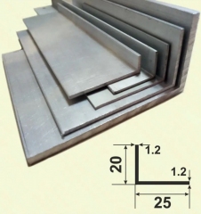 Алюмінієвий кутник 25*20*1,2 різнобічний