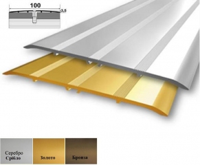 Алюминиевый профиль А_100 стыковочный (прямой) 100мм x 2 мм 