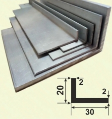 Алюмінієвий кутник 20*30*2 різнобічний